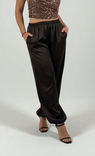 PANTALÓN SATINADO MARRÓN