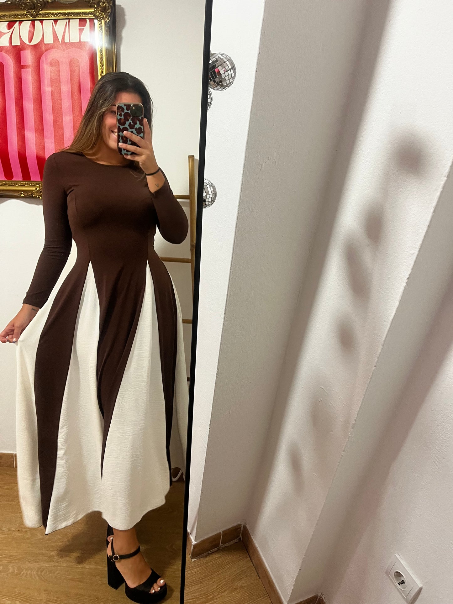 VESTIDO CLARA MARRON