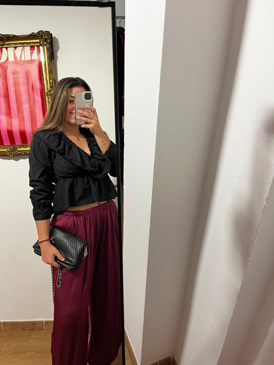 Pantalón Satinado vino