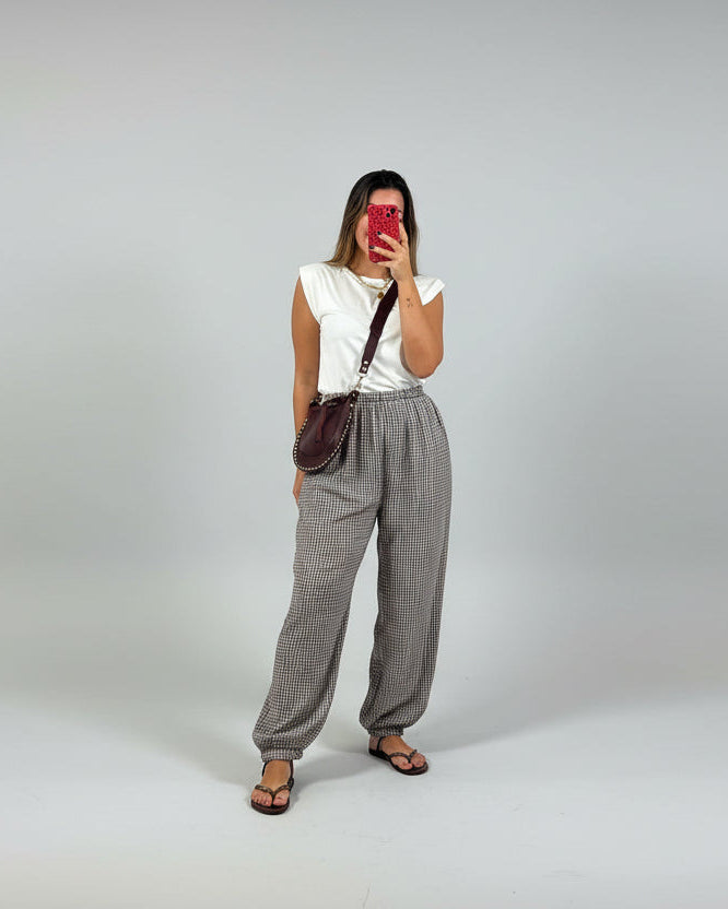 PANTALÓN CUADROS MARINA