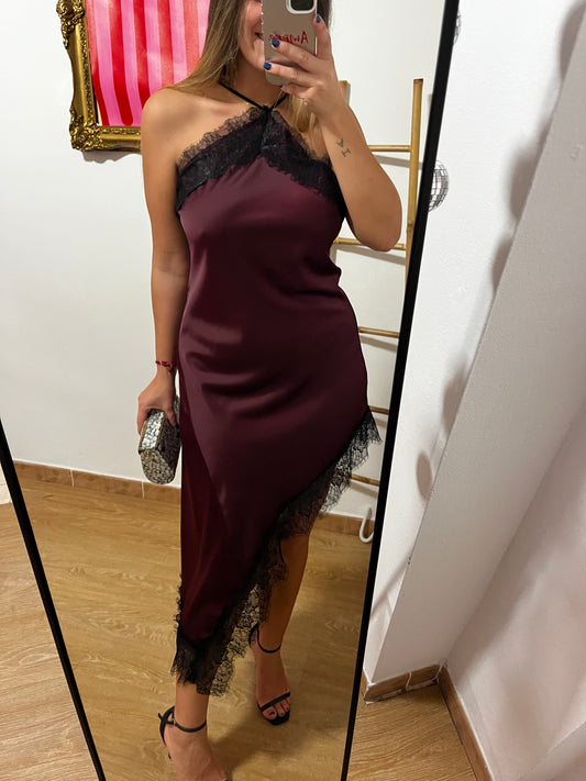 VESTIDO LENCERO ASIMÉTRICO