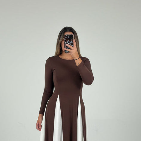 VESTIDO CLARA MARRON