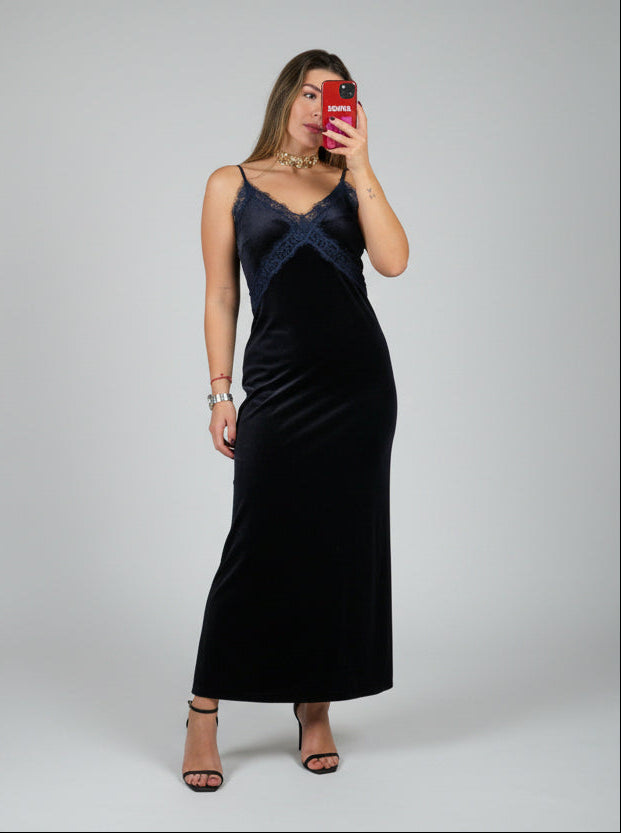 VESTIDO LENCERO TERCIOPELO