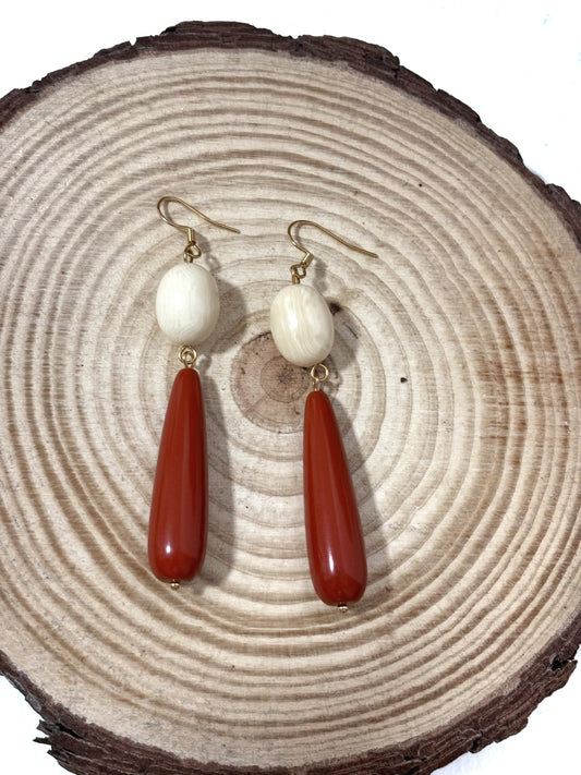 PENDIENTES LIRIO CORAL (natural)