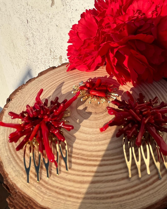broches básicos rojo