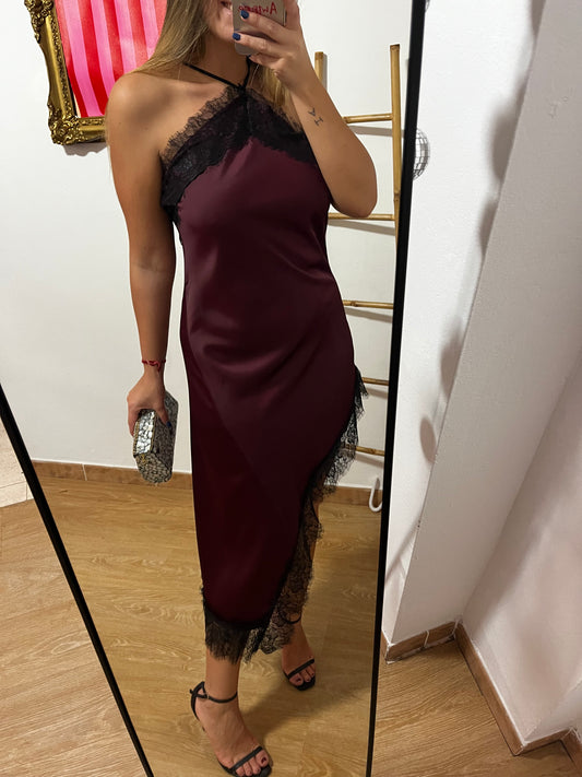 VESTIDO LENCERO ASIMÉTRICO