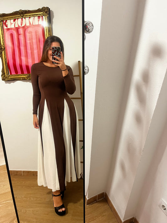 VESTIDO CLARA MARRON