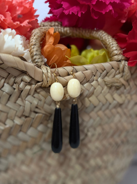 PENDIENTES LIRIO AZABACHE