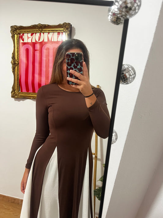 VESTIDO CLARA MARRON
