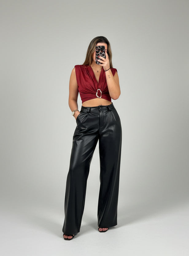 PANTALÓN POLIPIEL  NEGRO